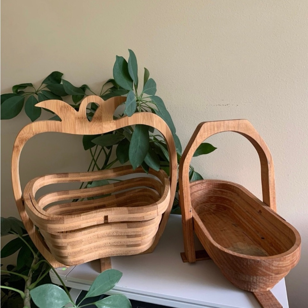 Collapsible Wooden Fruit Baskets